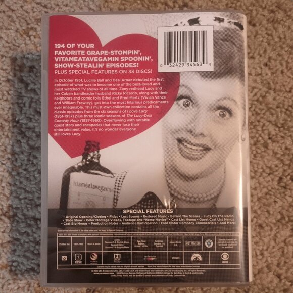 I Love Lucy: The Complete Series (DVD) 33-Disc Set CBS - Lucille Ball Desi Arnaz - Picture 6 of 11